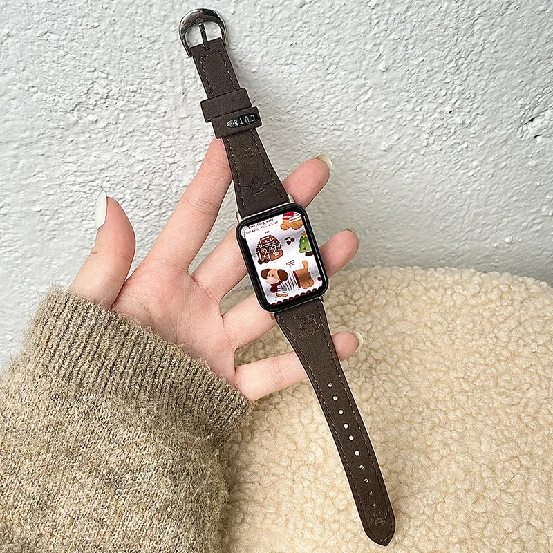CHUANGYIDA Xiaomi Compatibility Watch Band 145~210mm Suede Material-1