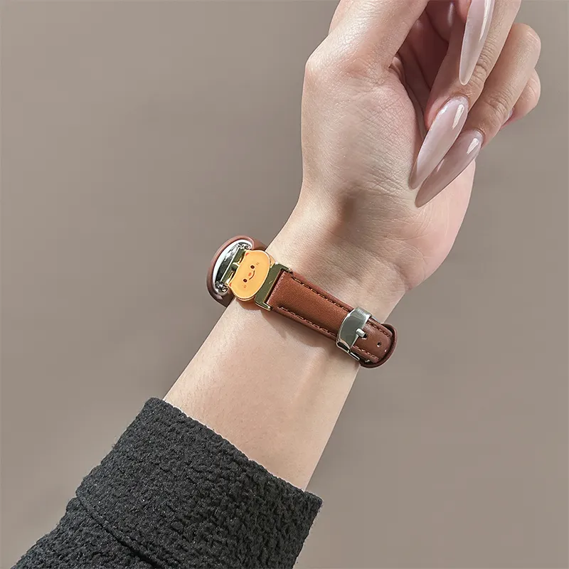 CHUANGYIDA Xiaomi Compatibility Watch Band 130 180mm Leather, Metal-11