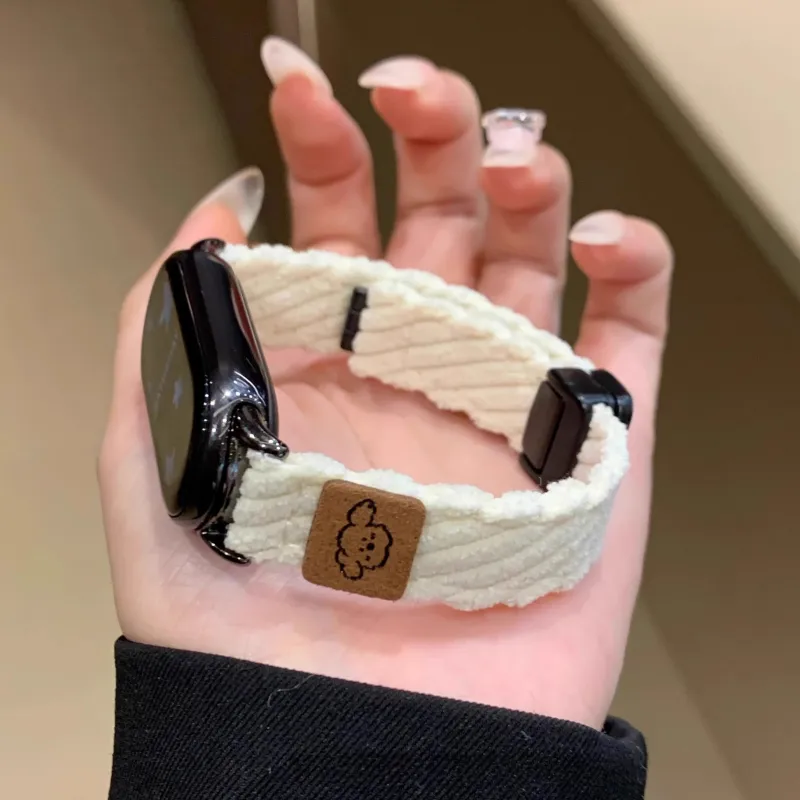 CHUANGYIDA Xiaomi Compatibility Watch Band 145~210mm Corduroy Material-7