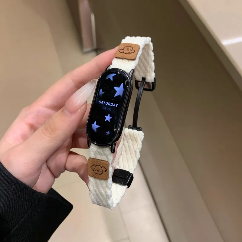 CHUANGYIDA Xiaomi Compatibility Watch Band 145~210mm Corduroy Material-6