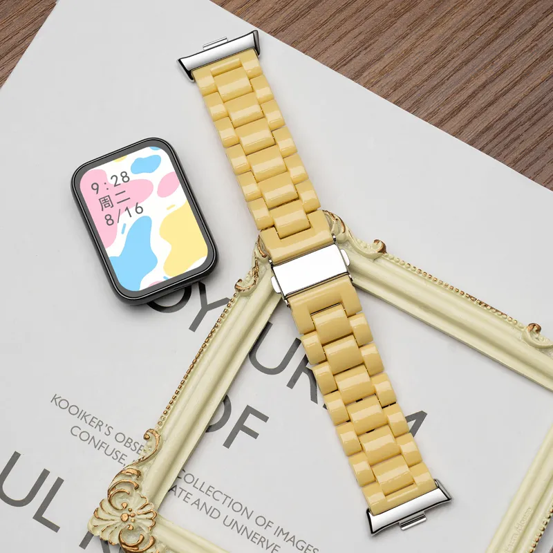 CHUANGYIDA Xiaomi Red Beige Compatibility Watch Band 130 230mm PC Material-8