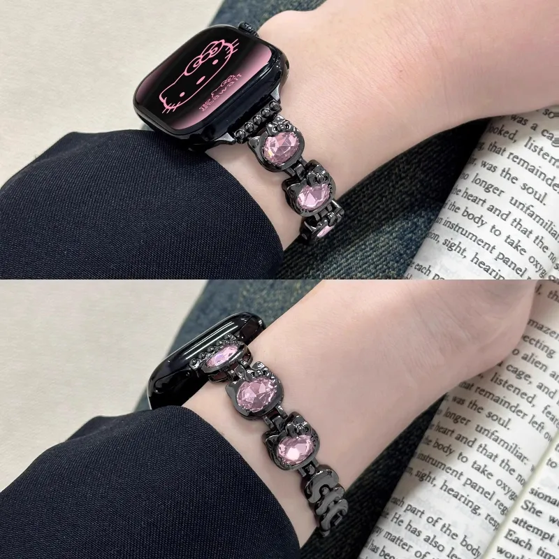 CHUANGYIDA Watch Bands Silver/Pink Diamond Women's Watch-4