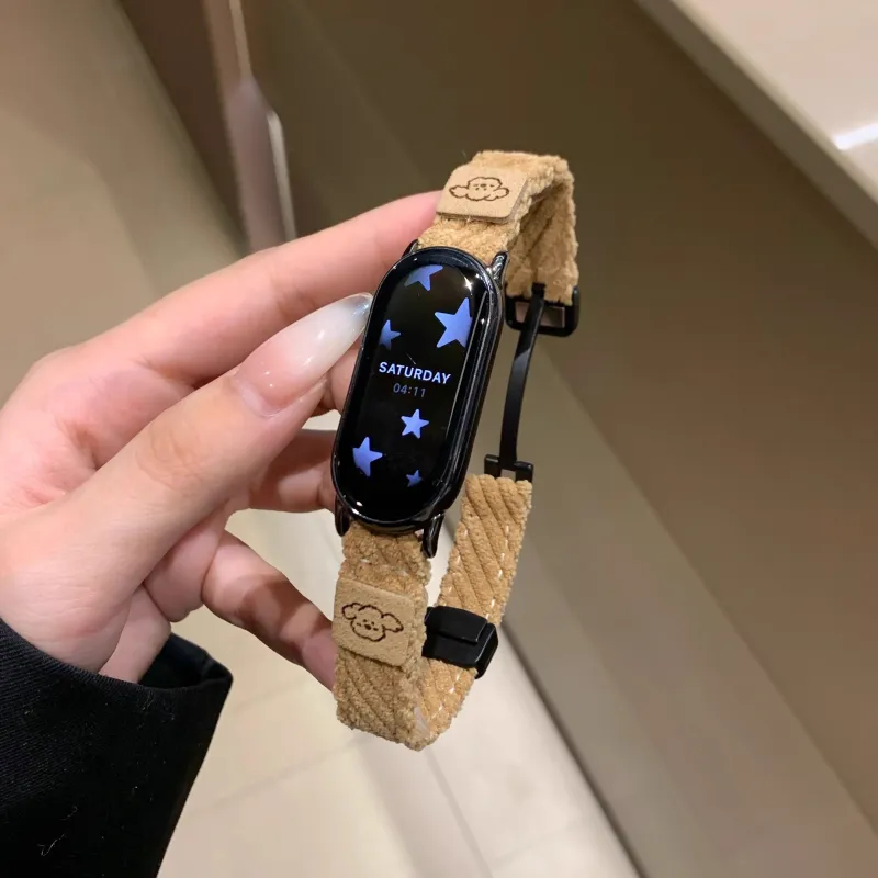 CHUANGYIDA Xiaomi Compatibility Watch Band 145~210mm Corduroy Material-1