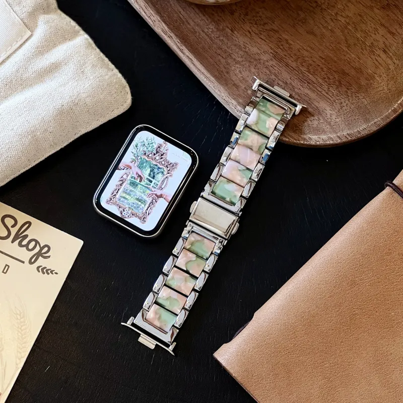 CHUANGYIDA Watch Band Xiaomi Red Beige Compatibility 135 210mm Resin Material-9