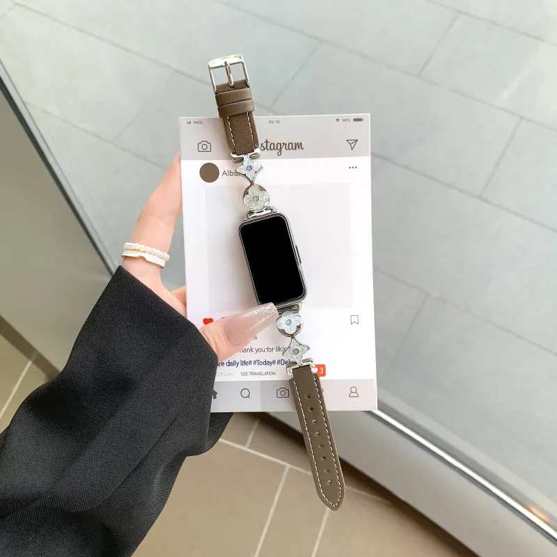 CHUANGYIDA Xiaomi Compatibility Watch Band 145~210mm Artificial Leather Material-5