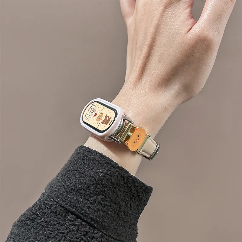 CHUANGYIDA Xiaomi Compatibility Watch Band 130 180mm Leather, Metal-6