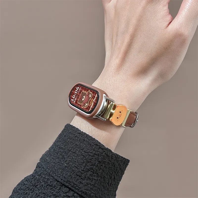 CHUANGYIDA Xiaomi Compatibility Watch Band 130 180mm Leather, Metal-10