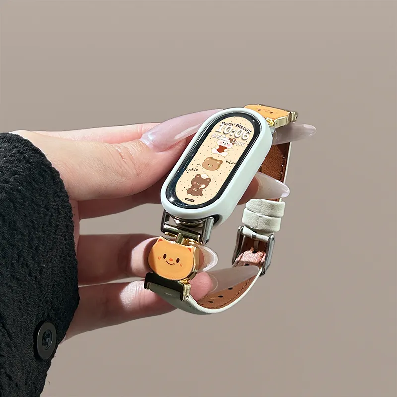 CHUANGYIDA Xiaomi Compatibility Watch Band 130 180mm Leather, Metal-1