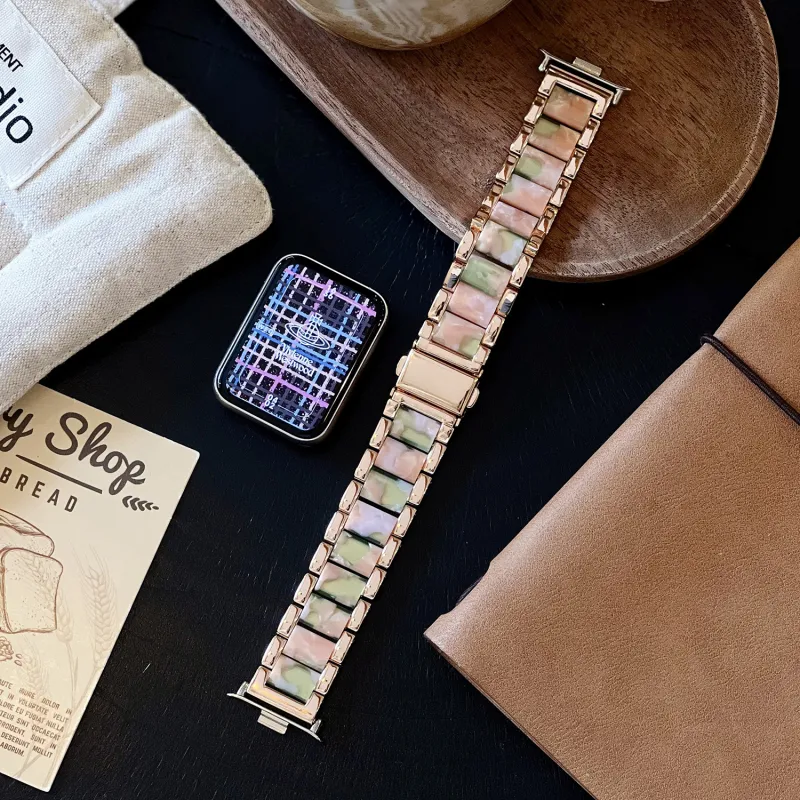 CHUANGYIDA Watch Band Xiaomi Red Beige Compatibility 135 210mm Resin Material-5