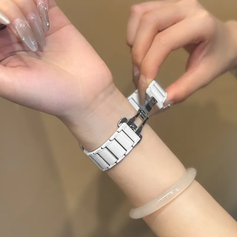 CHUANGYIDA Watch Band Xiaomi Red Beige Compatibility 13 18cm Ceramic Material-4