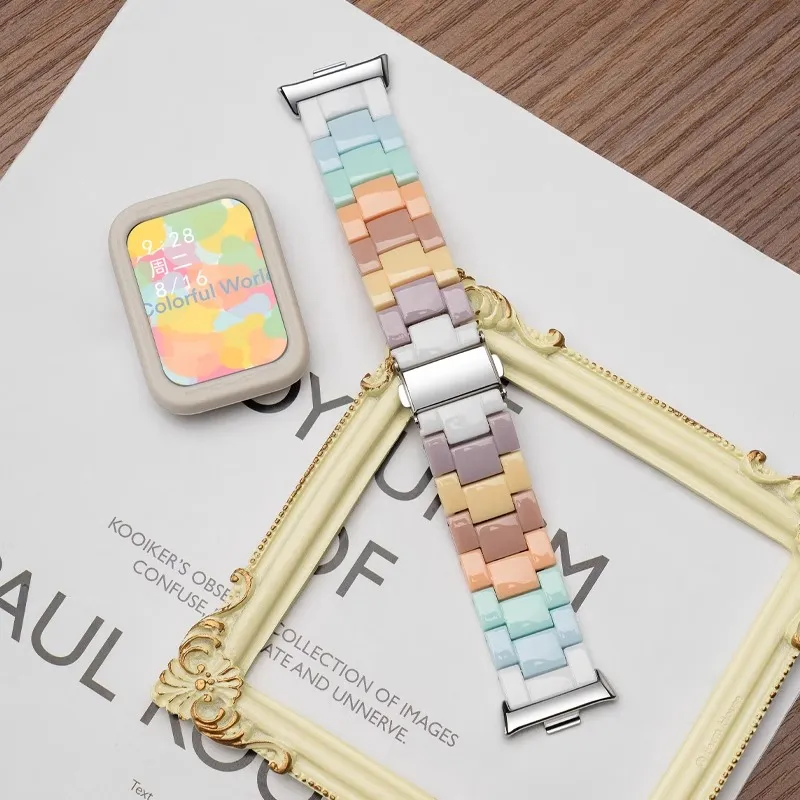 CHUANGYIDA Xiaomi Red Beige Compatibility Watch Band 130 230mm PC Material-1
