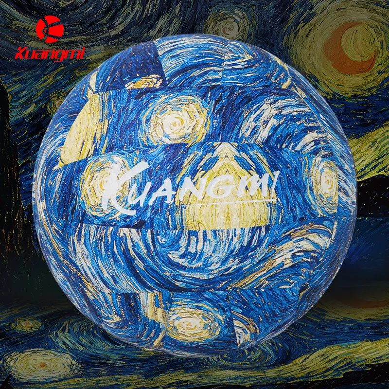 Kuangmi PU Size 5 Volleyball Unisex Van Gogh Starry Sky-6