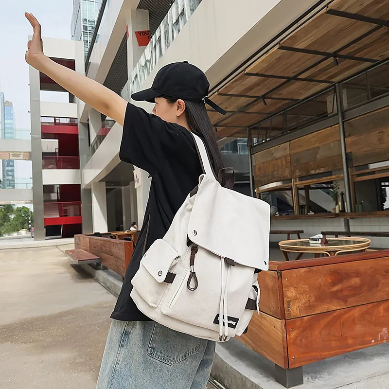 WXRX Canvas Backpack Unisex Multicolor-2