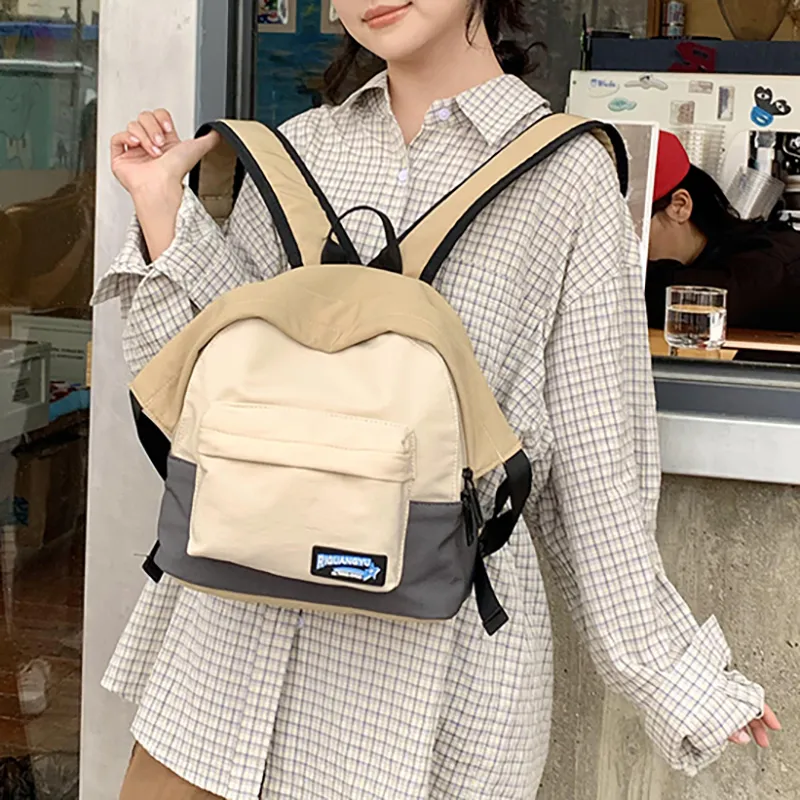 WXRX Nylon Backpack Women's Black/Khaki-10