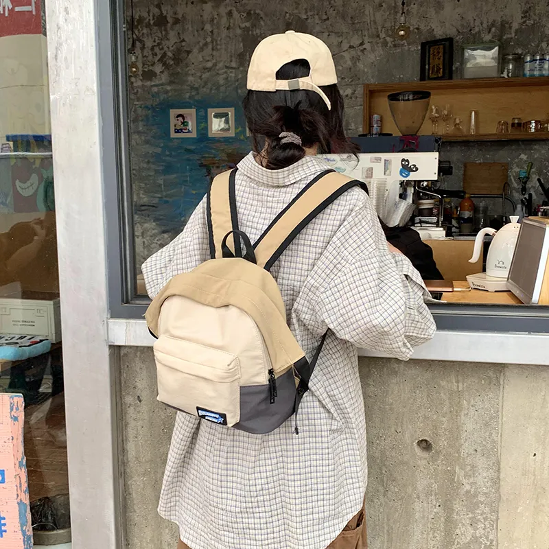 WXRX Nylon Backpack Women's Black/Khaki-11