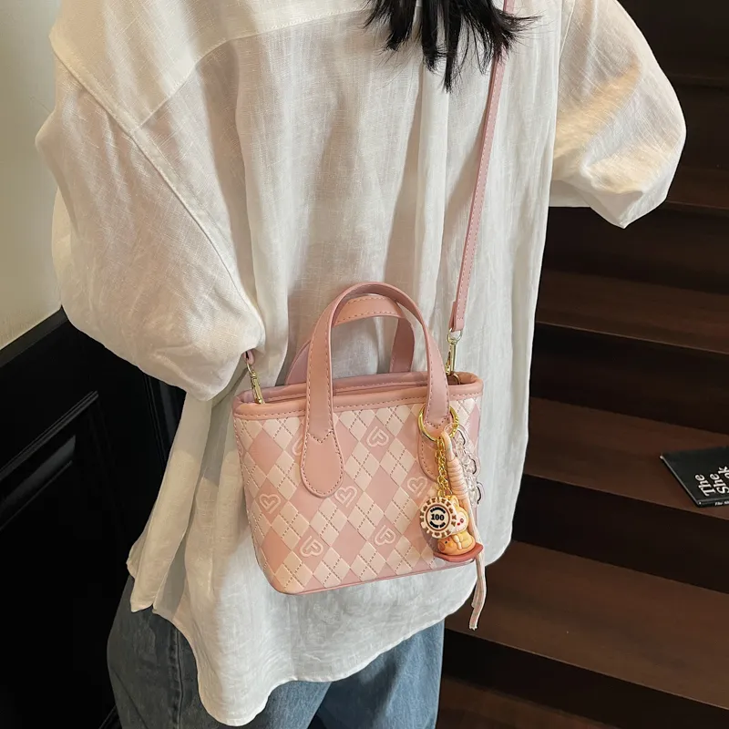 WXRX PU Bucket Bag, One Shoulder Handbag Women's Multicolor-3