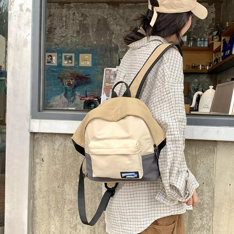 WXRX Nylon Backpack Women's Black/Khaki-7