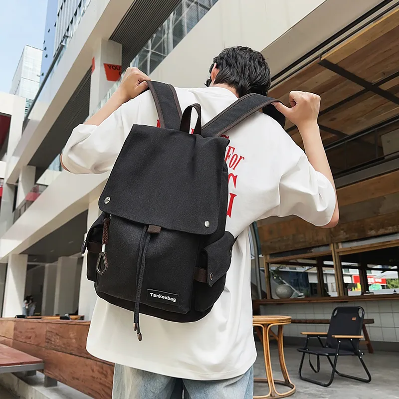 WXRX Canvas Backpack Unisex Multicolor-9