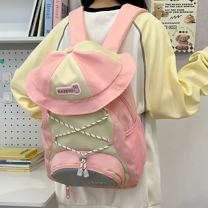 WXRX Nylon Backpack Regular Women's Multicolor-3