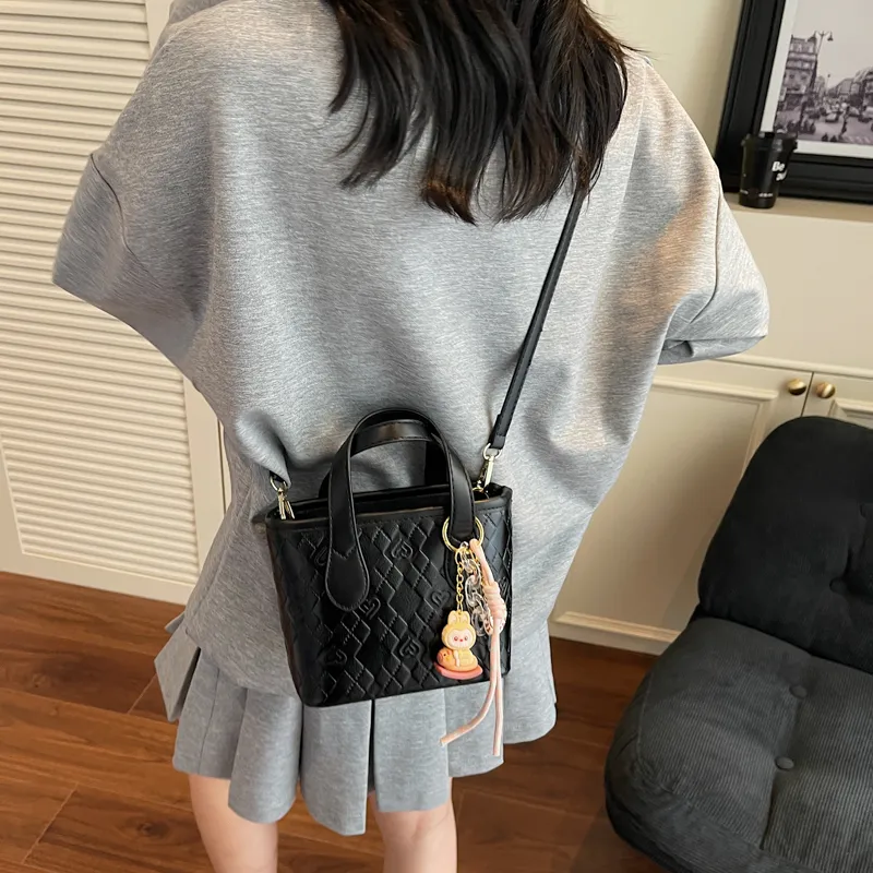 WXRX PU Bucket Bag, One Shoulder Handbag Women's Multicolor-14