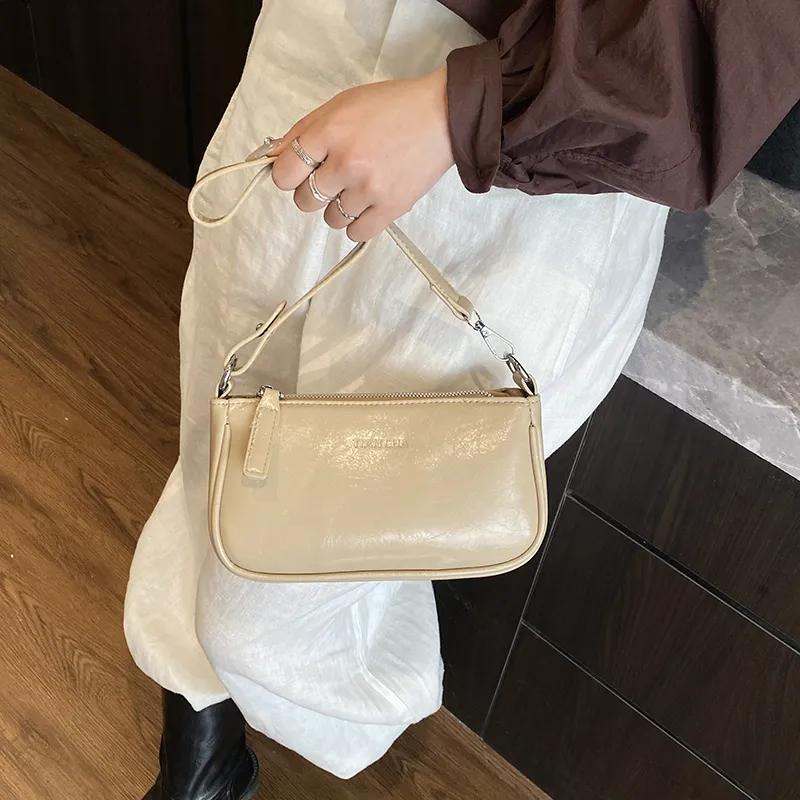 WXRX PU Shoulder Bag Women's Silver/Black/Khaki-11