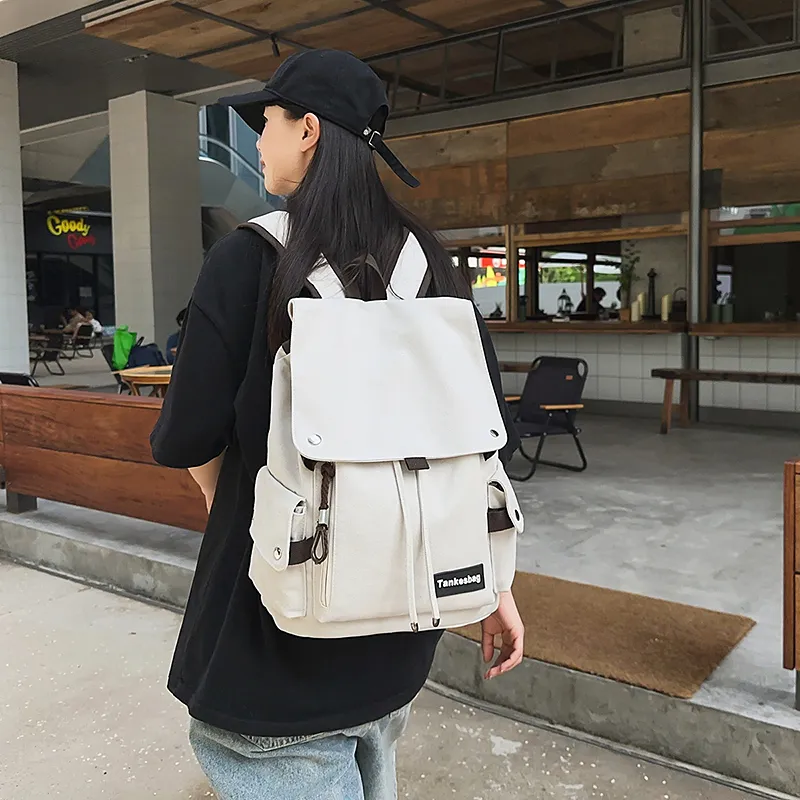 WXRX Canvas Backpack Unisex Multicolor-5