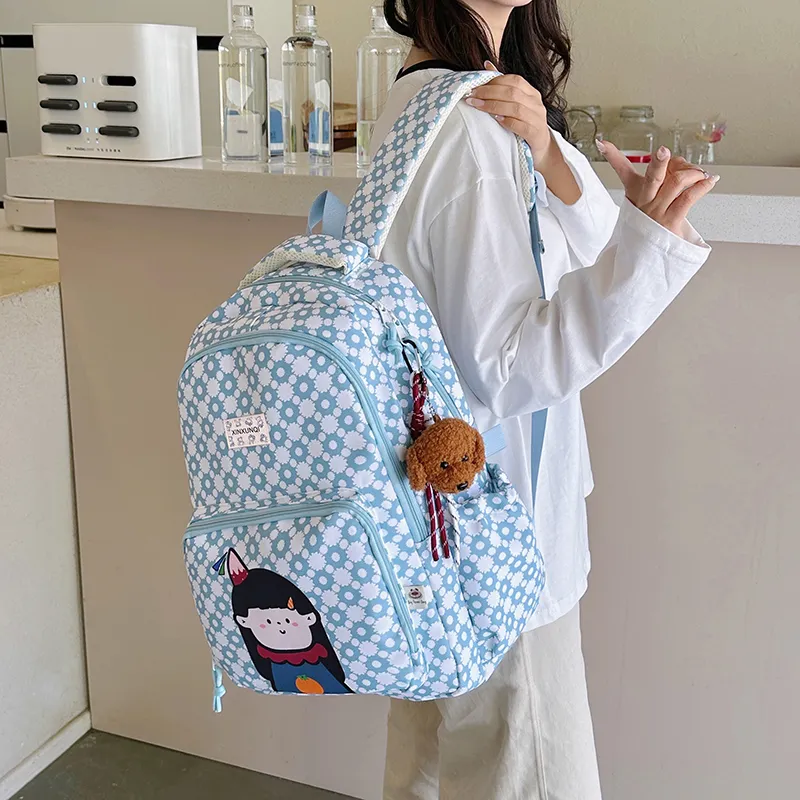 WXRX Nylon Backpack Women's Multicolor-25