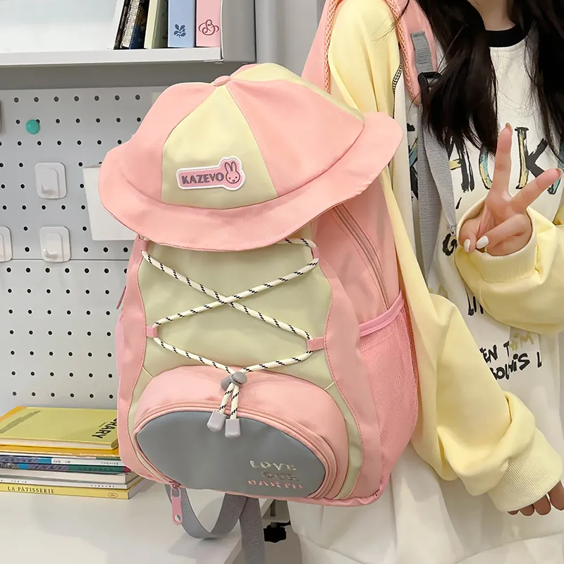 WXRX Nylon Backpack Regular Women's Multicolor-5