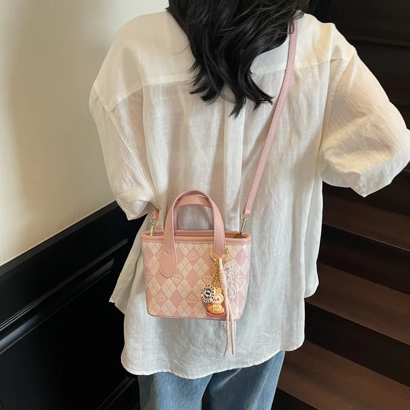 WXRX PU Bucket Bag, One Shoulder Handbag Women's Multicolor-2