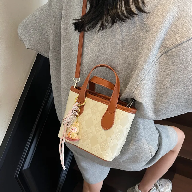 WXRX PU Bucket Bag, One Shoulder Handbag Women's Multicolor-7