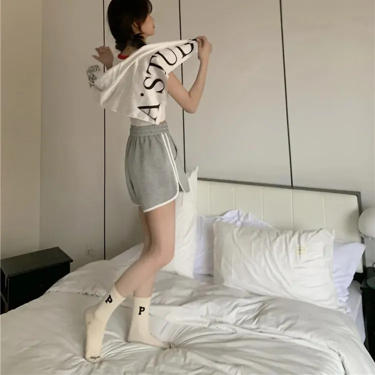 Giyu Casual Shorts Women's Gray-4