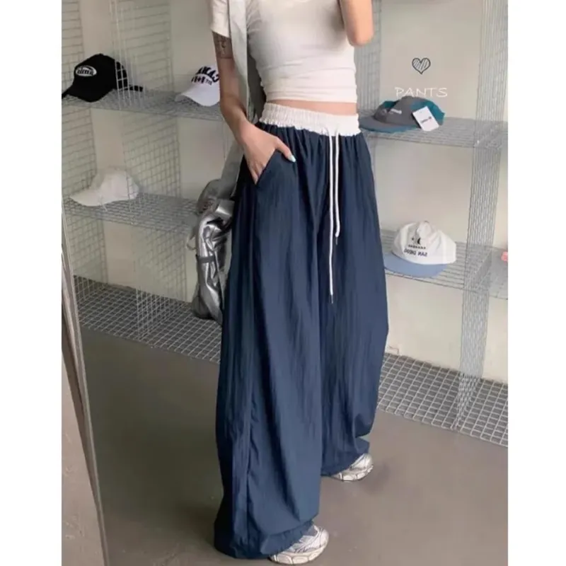 Giyu Casual Pants Women's Blue-3