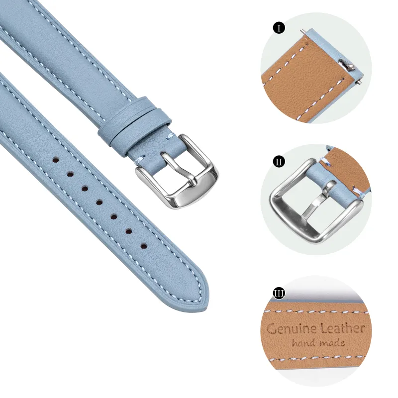 IStrap Longines, Tissot, Omega, IWC, Hermes, Etc. Compatibility Watch Band 12 18mm Genuine Leather Material-2