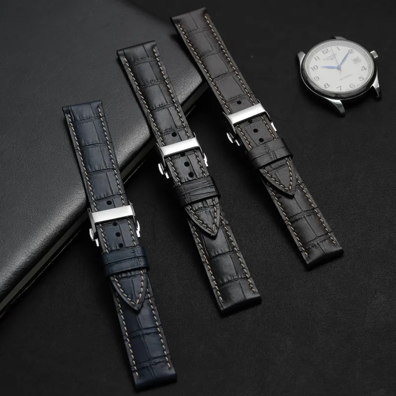 IStrap Longines Compatibility Watch Band 19/20/21mm Genuine Leather Material-2