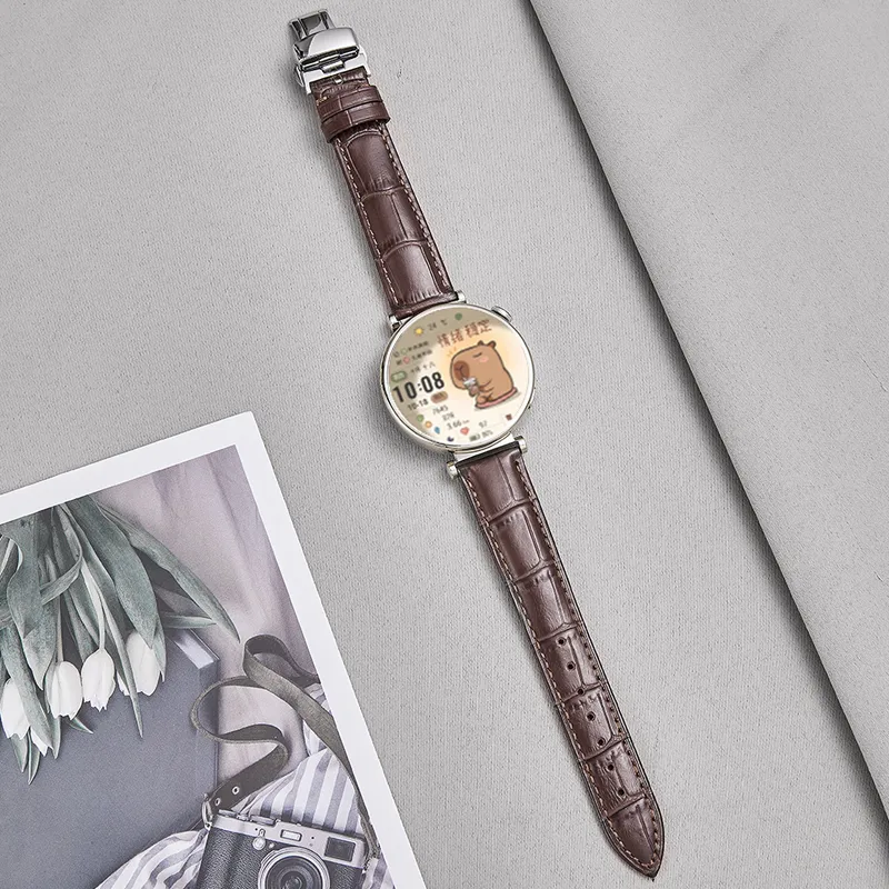 IStrap Huawei Compatibility Watch Band Cowhide Leather Material-7