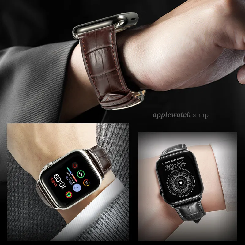 IStrap Apple Compatibility Watch Band 41/42/45/46/49mm Cowhide Leather Material-6