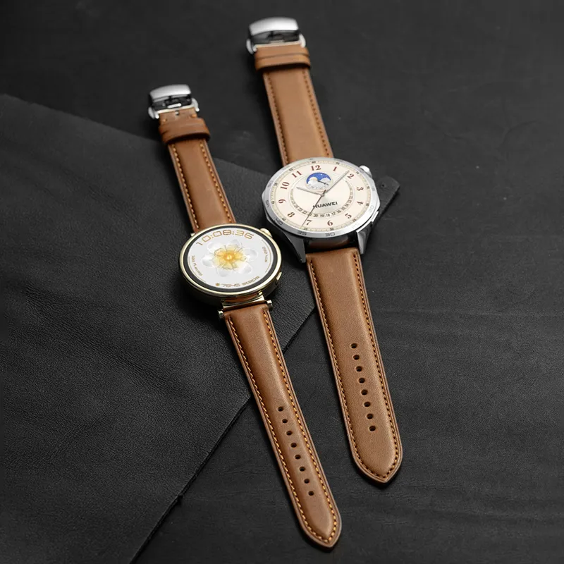 IStrap Huawei Compatibility Watch Band Cowhide Leather Material-4