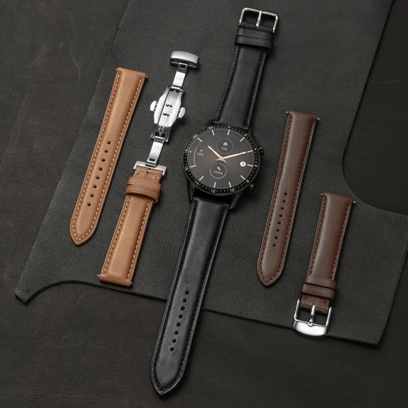 IStrap Huawei Compatibility Watch Band Cowhide Leather Material-1