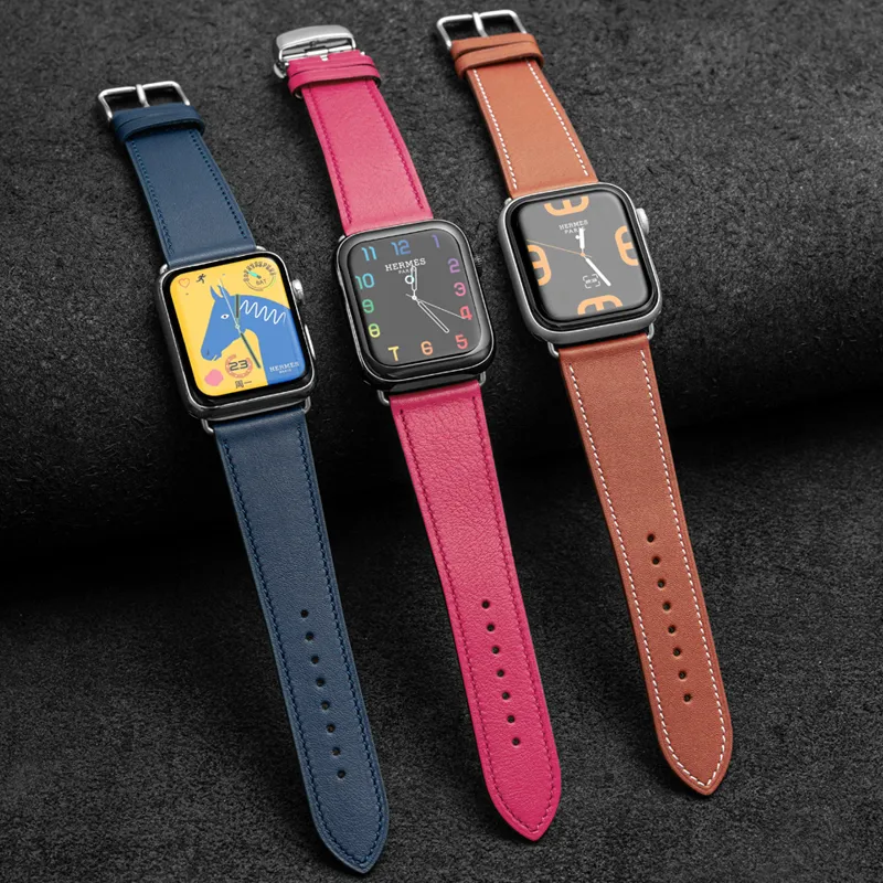IStrap Apple Compatibility Watch Band 41/42/45/46/49mm Genuine Leather Material-11