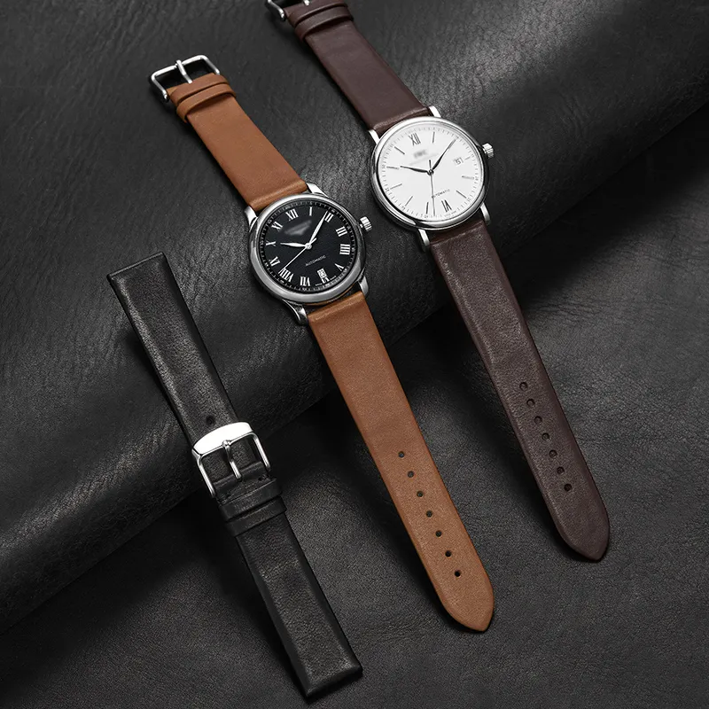 IStrap Omega MIDO Citizen Armani Longines Compatibility Watch Band 18/19/20/21/22mm Cowhide Leather Material-8