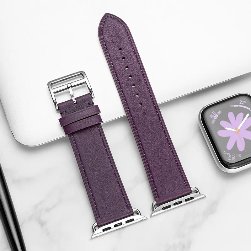 IStrap Apple Compatibility Watch Band Cowhide Leather Material-25