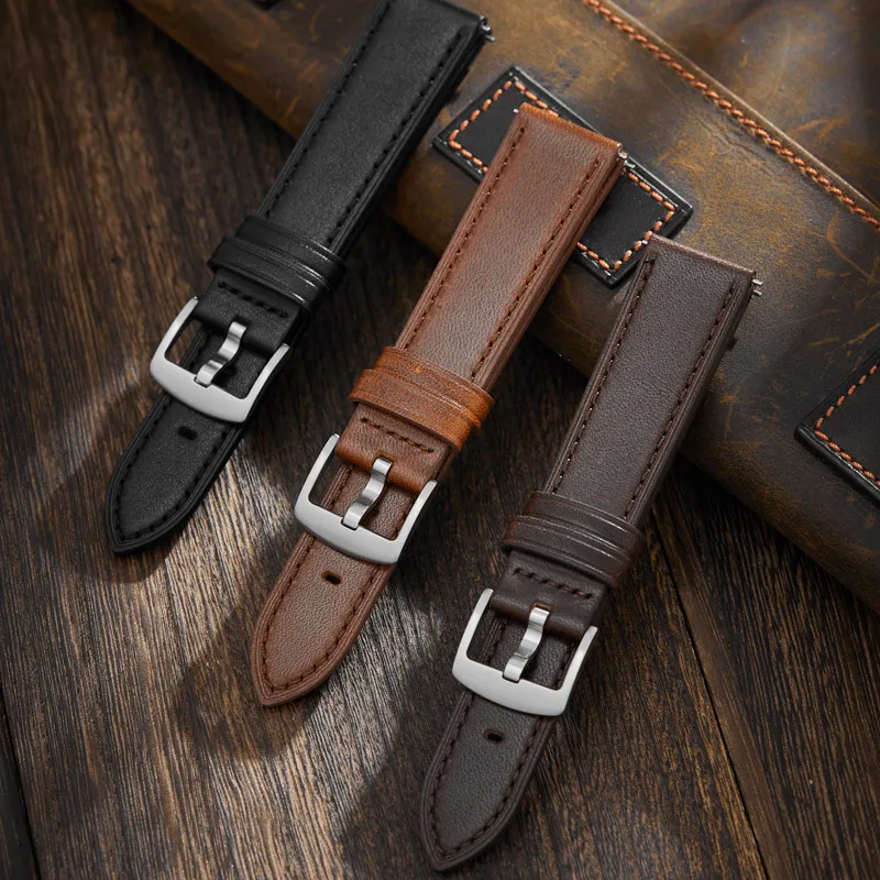 IStrap Huawei Compatibility Watch Band 120+75mm Cowhide Leather Material-13
