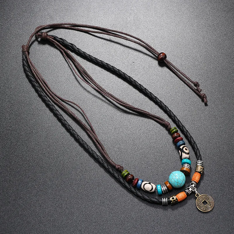 CHRROTA Leather Necklaces Unisex-2