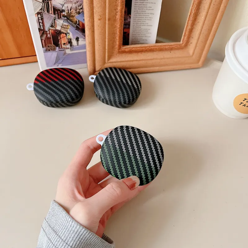 CHRROTA Compatibility Xiaomi Redmi Buds 4 Youth Edition PC Carbon Fiber Pattern Headphone Case-2