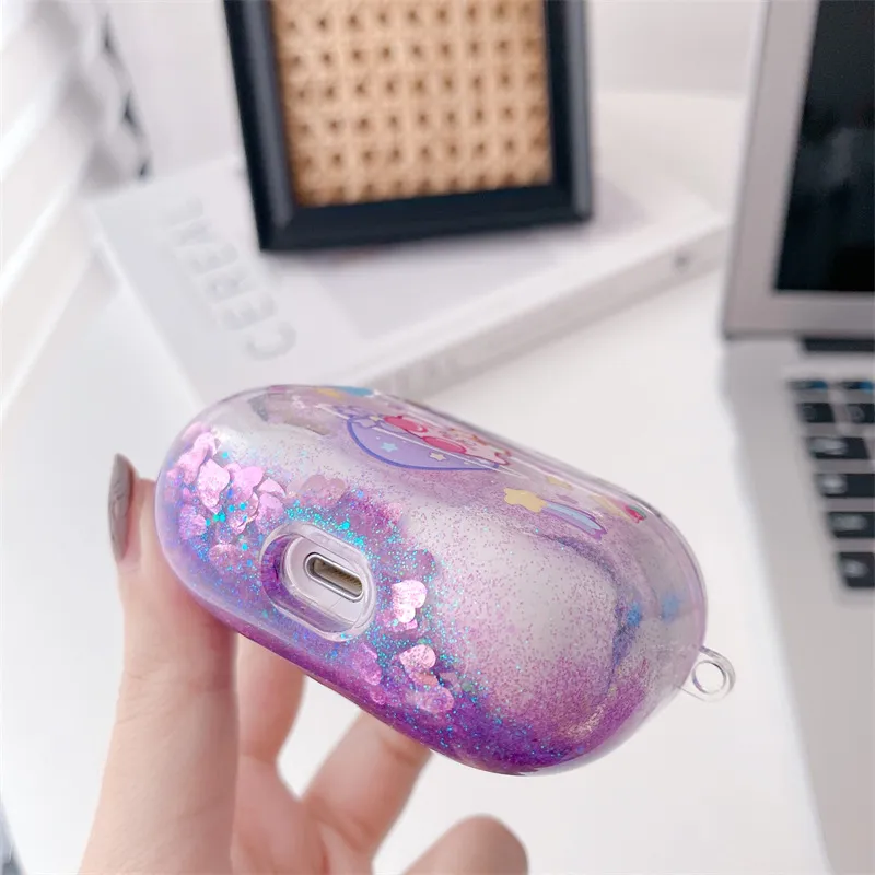CHRROTA Compatibility With Apple AirPods 4 TPU Cartoon Kirby Sand Hard Shell Headphone Cases-4
