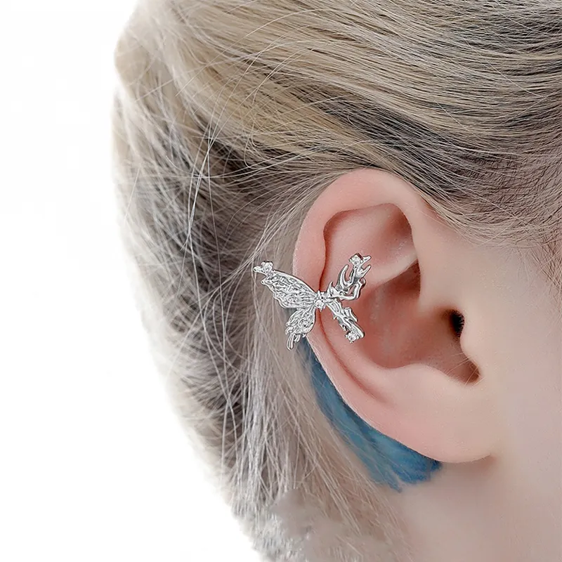 CHRROTA Copper Clip On Earrings Women's-5
