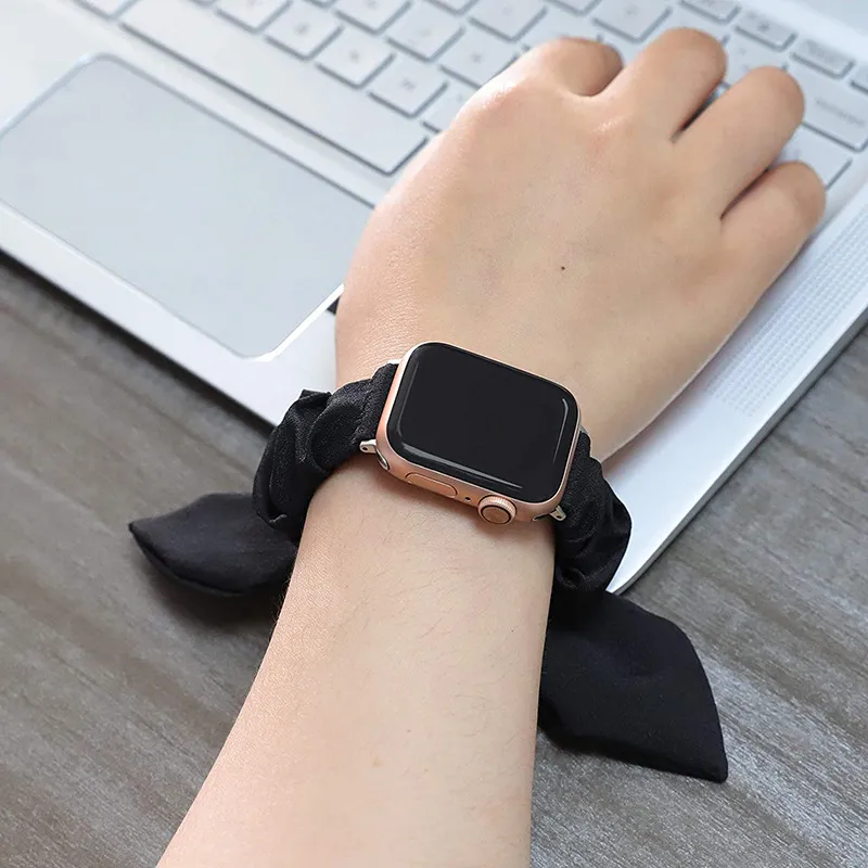 CHRROTA Watch Band Apple Compatibility Bowknot 3D Effect Ear Material-1