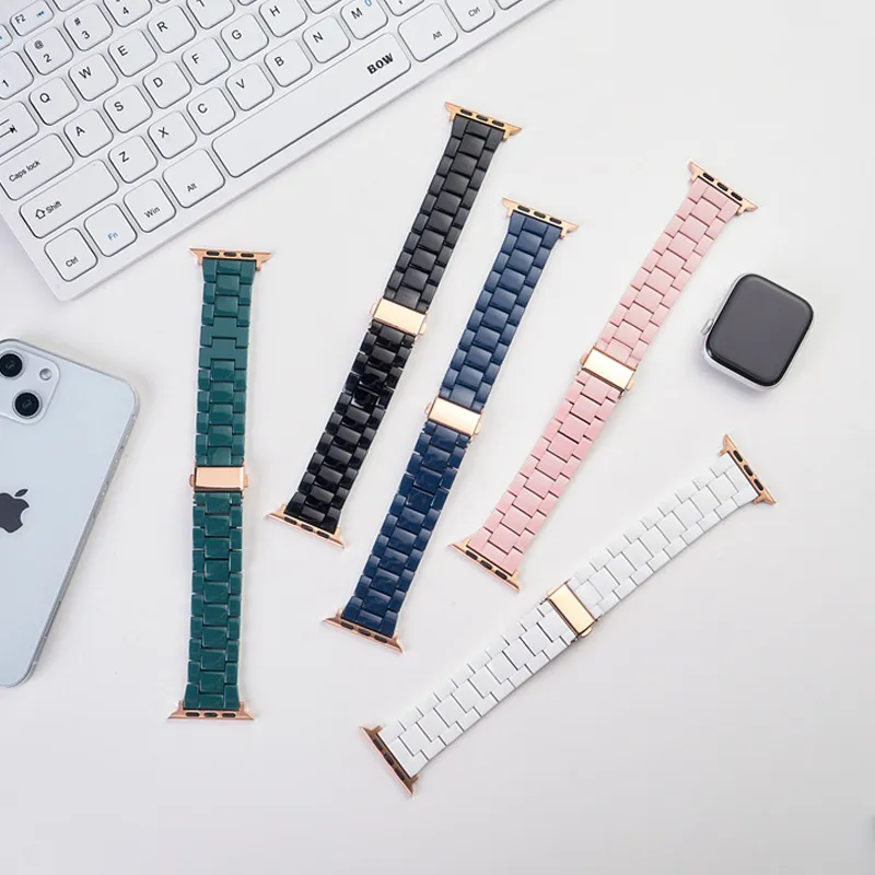 CHRROTA Watch Band Apple Compatibility 38/40/41/42/44/45/49mm Acrylic Material-3