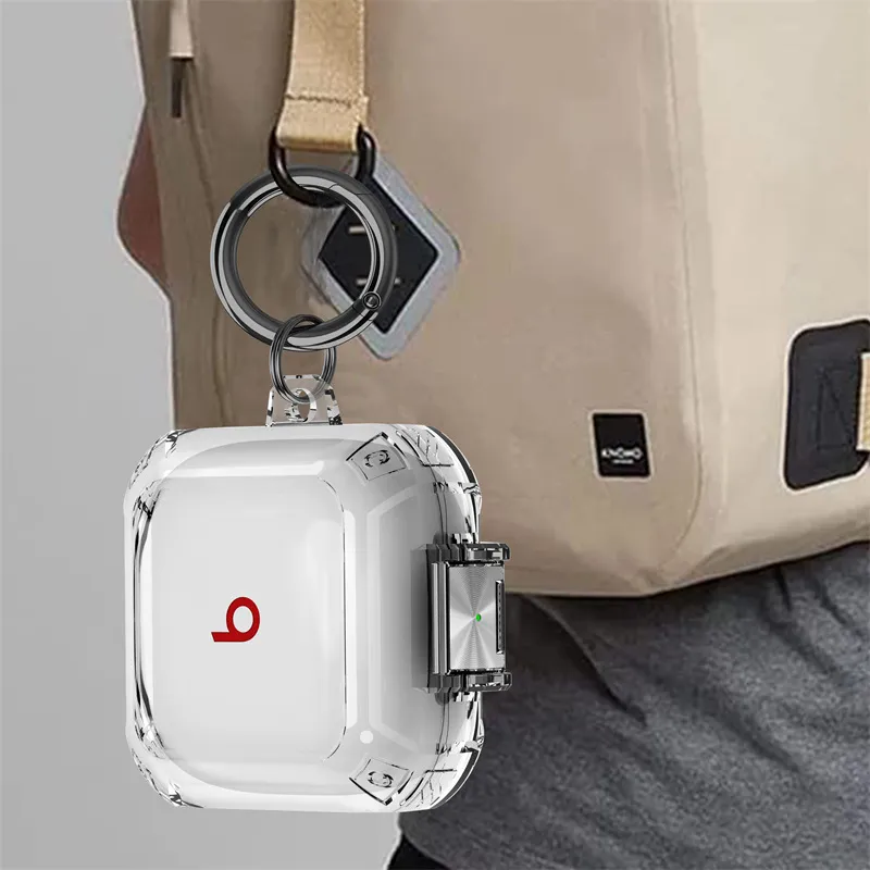 CHRROTA For Use With Beats Fit Pro. TPU Headphone Protective Case Magic Sound Bluetooth Transparent Lock Headphone Case-2