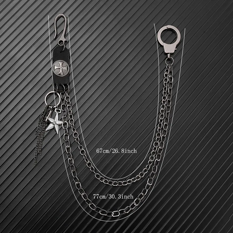 CHRROTA Metal Pants Chains Unisex-2